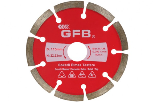 GFB 230--SOKETLİ  ELMAS BETON-MERMER KESİCİ (1 KUTU=25 ADET)
